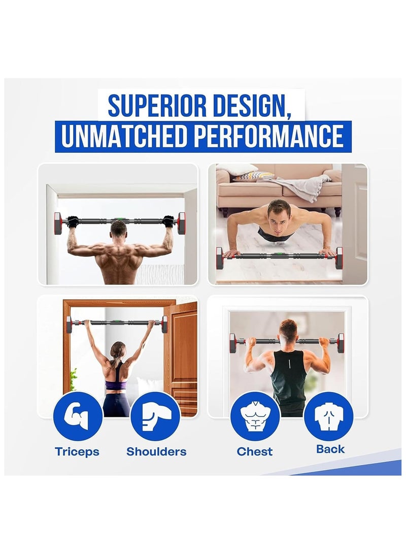 founder Pull Up Bar, Width Adjustable Chin Up Bar for Doorway, Super Load-bearing Upper Body Workout Bar, Dual Security Locking& No Screw Fitness Strength Training Equipment for Home Gym, Max Load 900 LBS - Image 4